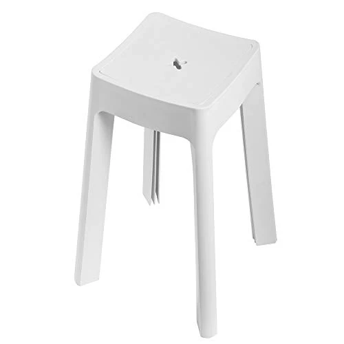 OGOMONDO Sgabello Contenitore da Bagno Resina Termoplastica