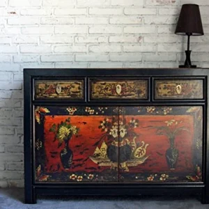 OPIUM OUTLET Comò cassettiera credenza consolle Credenza mobili Armadio Matrimonio armadietto Cinese Asiatico Orientale An...