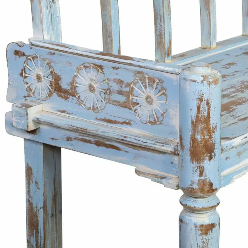 Panca Alexandra House Living Azzurro Legno di mango 56 x 104 x 118 cm