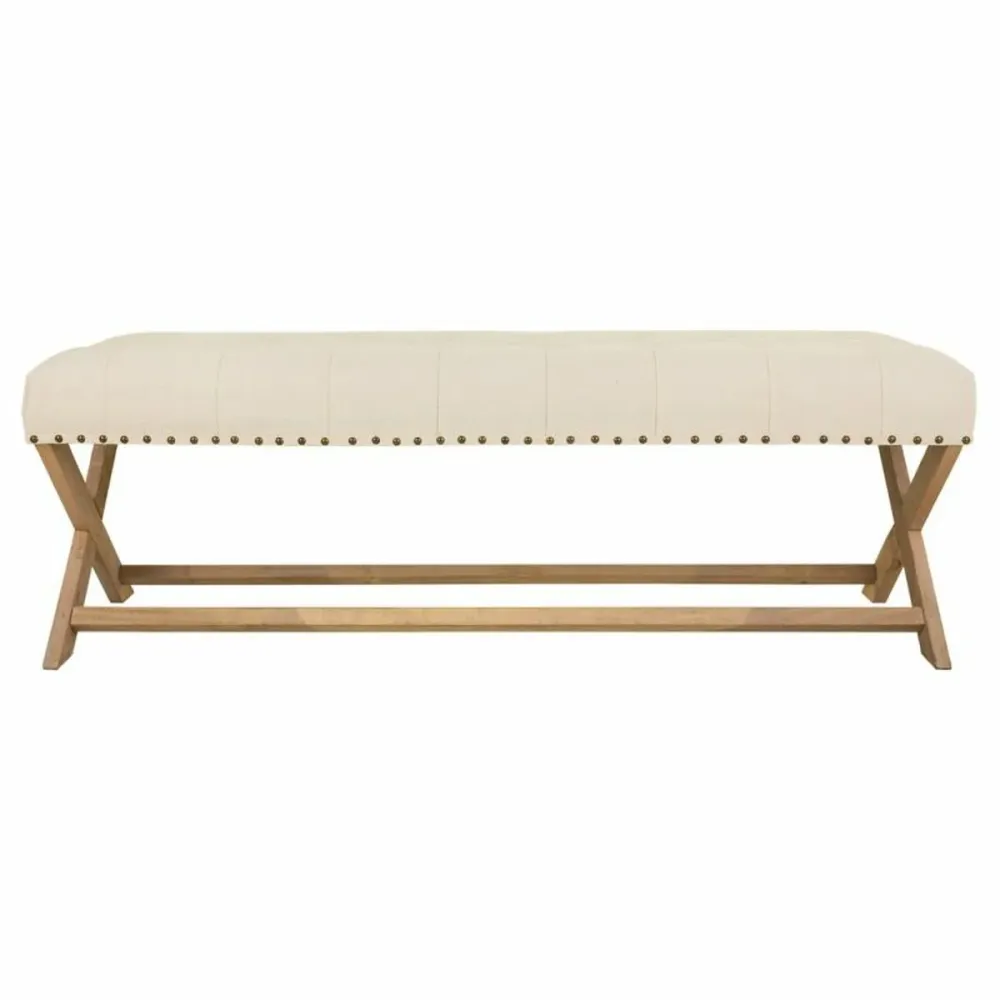 Panca Alexandra House Living Crema Gomma Legno 46 x 45 x 130 cm