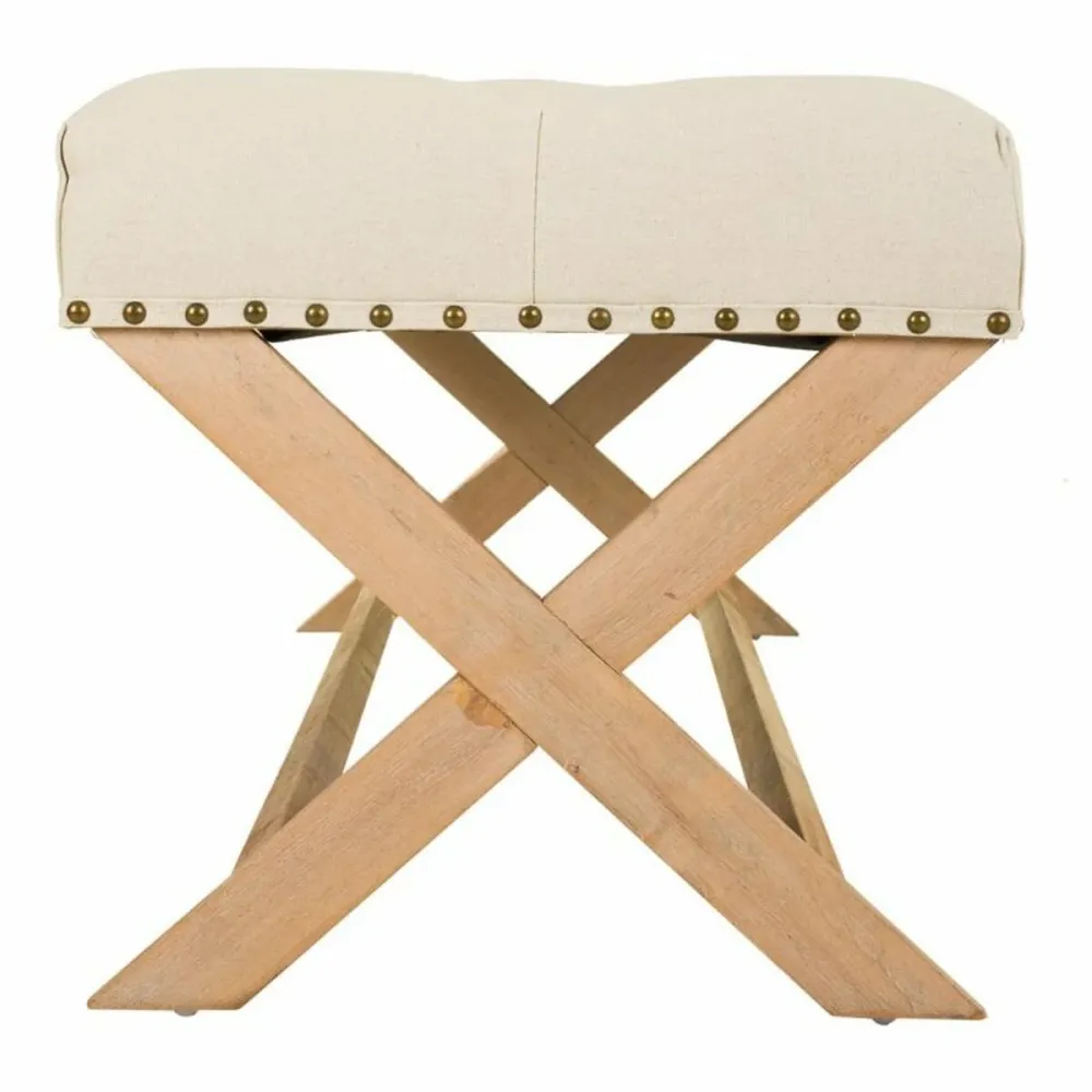Panca Alexandra House Living Crema Gomma Legno 46 x 45 x 130 cm