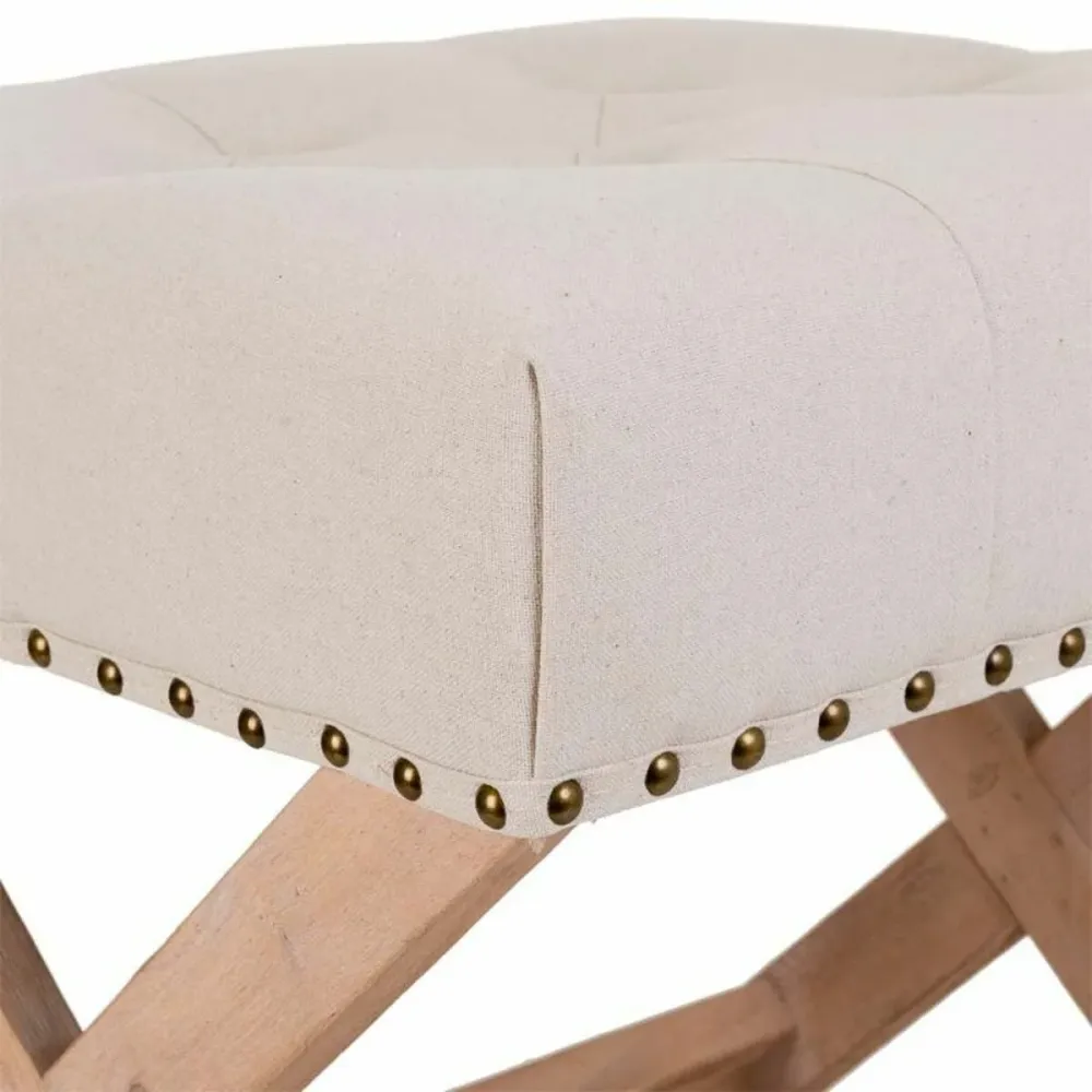 Panca Alexandra House Living Grigio Crema 46 x 46 x 49 cm