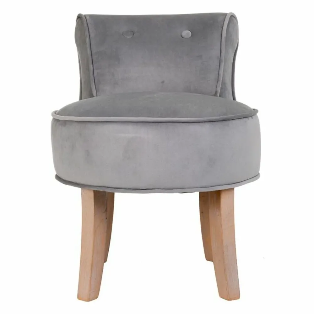 Panca Alexandra House Living Grigio Velluto Gomma 46 x 58 x 45 cm