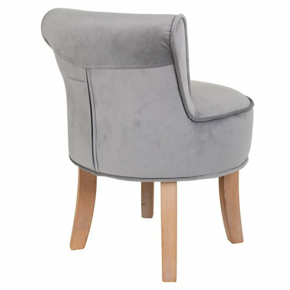 Panca Alexandra House Living Grigio Velluto Gomma 46 x 58 x 45 cm