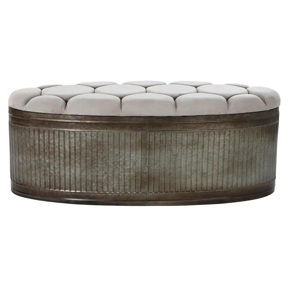 Panca DKD Home Decor Beige (121 x 44 x 47,5 cm)