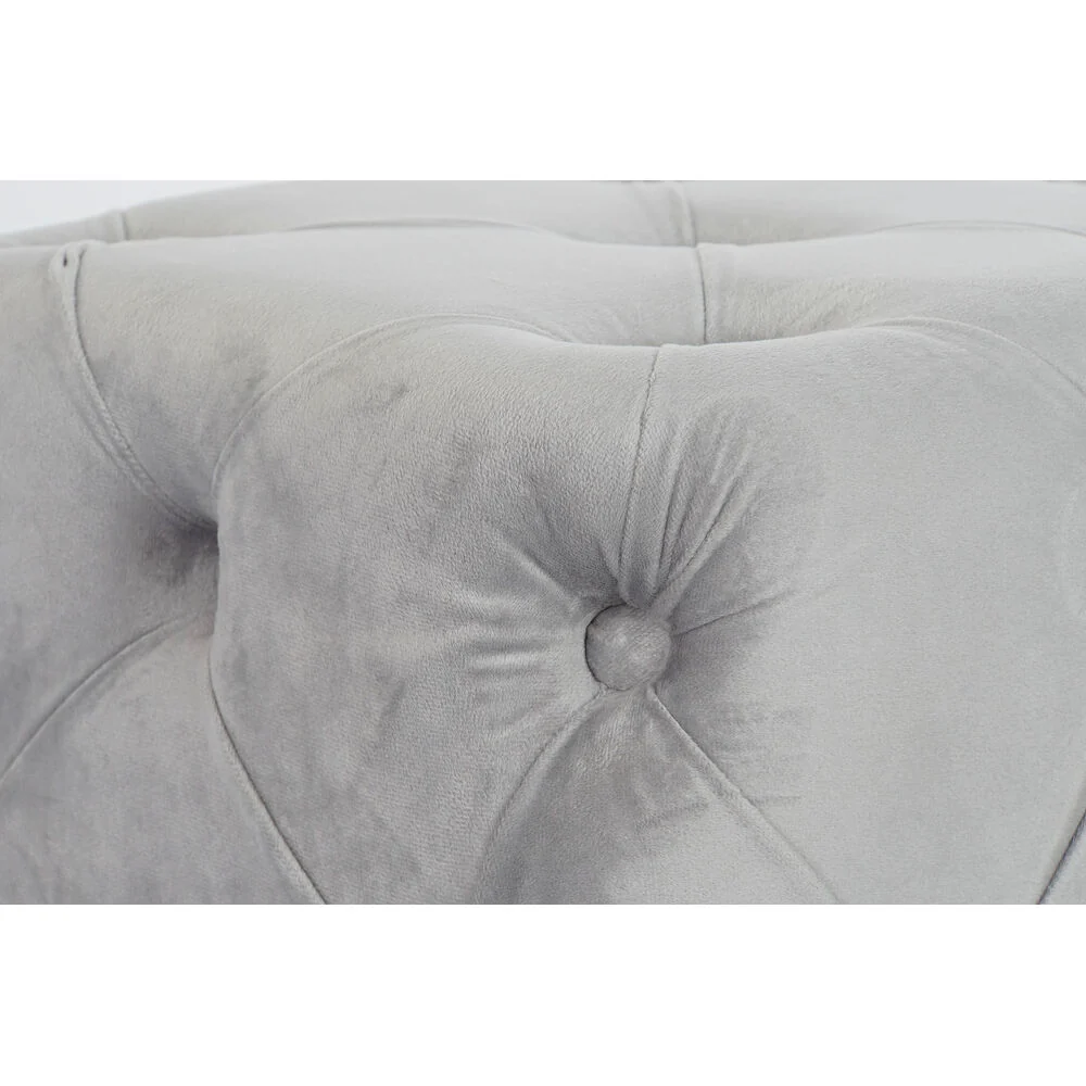 Panca DKD Home Decor Grigio (88 x 53 x 47.76 cm) (76 x 38 x 35 cm) (2 pezzi)