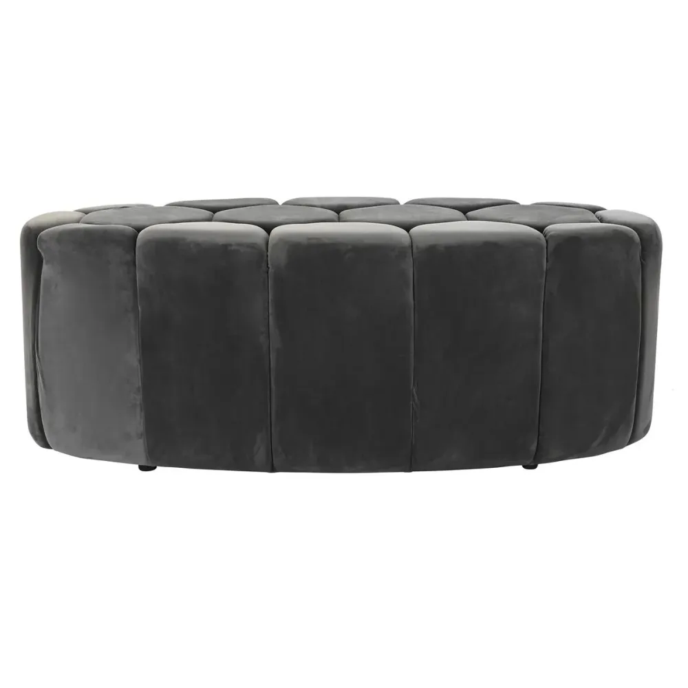Panca DKD Home Decor Grigio Poliestere (125 x 53 x 46,5 cm)