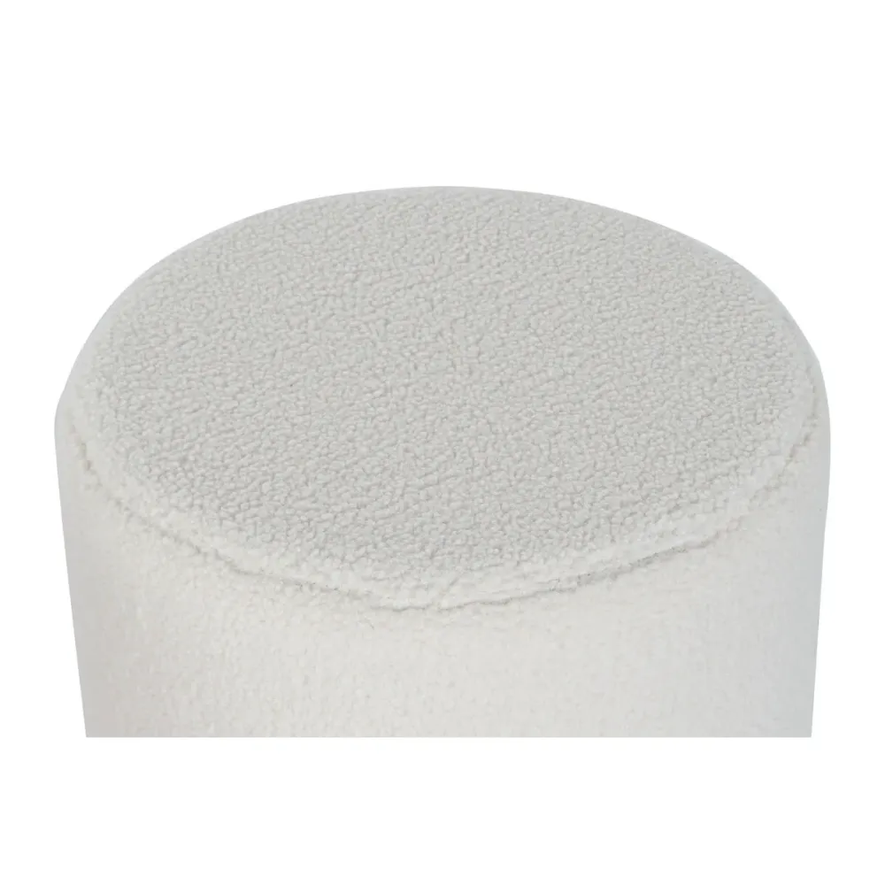 Poggiapiedi DKD Home Decor Bianco Nero Poliestere Legno MDF Scandi 60 x 60 x 45 cm (3 Unità)
