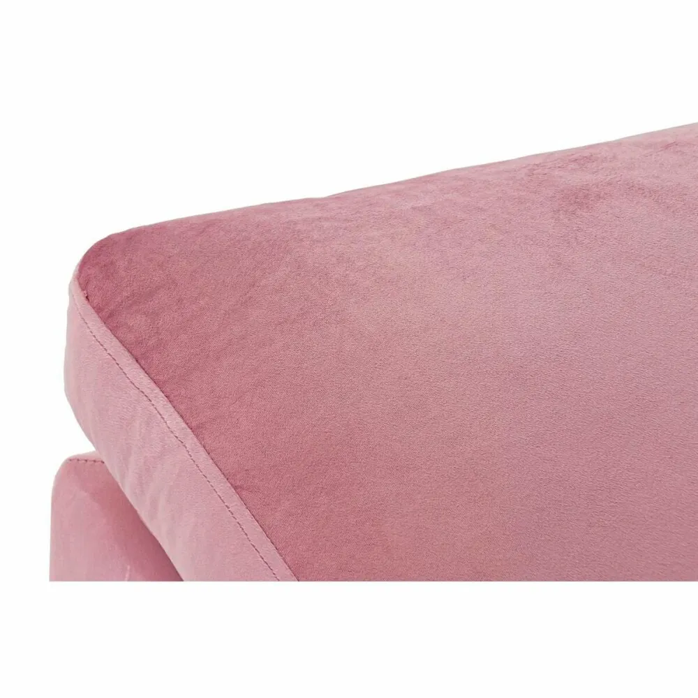 Poggiapiedi DKD Home Decor Rosa Poliestere Moderno (55 x 55 x 30 cm)
