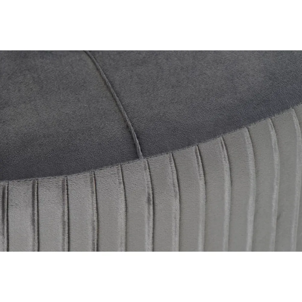 Poggiapiedi DKD Home Decor 80 x 80 x 38 cm Scandi Grigio Legno Velluto Grigio scuro Velvet