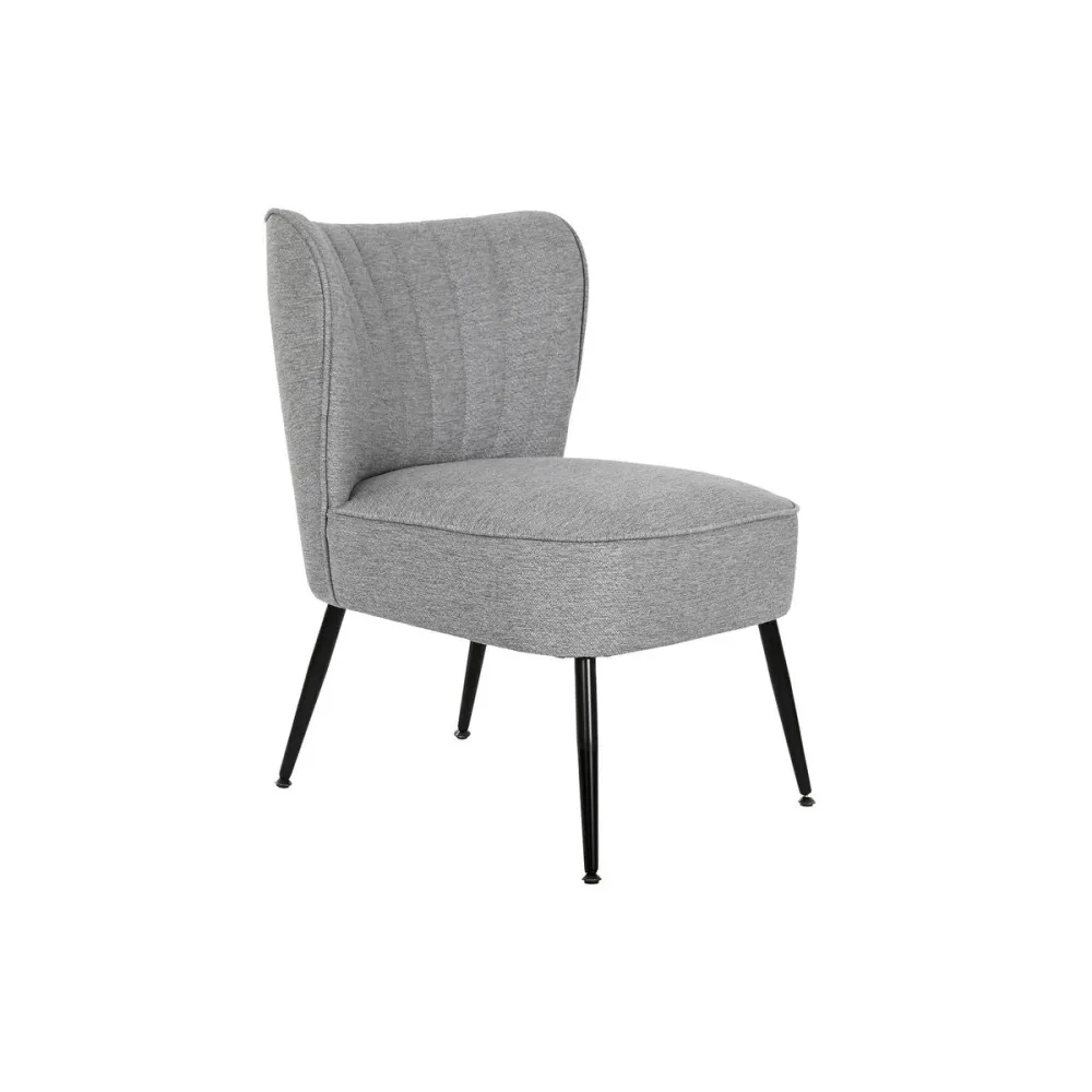 Poltrona DKD Home Decor Grigio Metallo 55 x 64 x 72,5 cm
