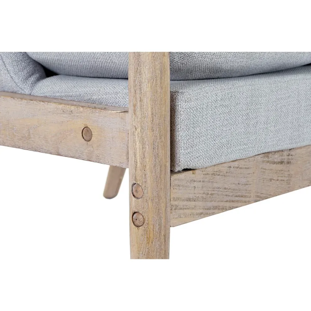 Poltrona DKD Home Decor Naturale Grigio chiaro Abete 68 x 69 x 89 cm