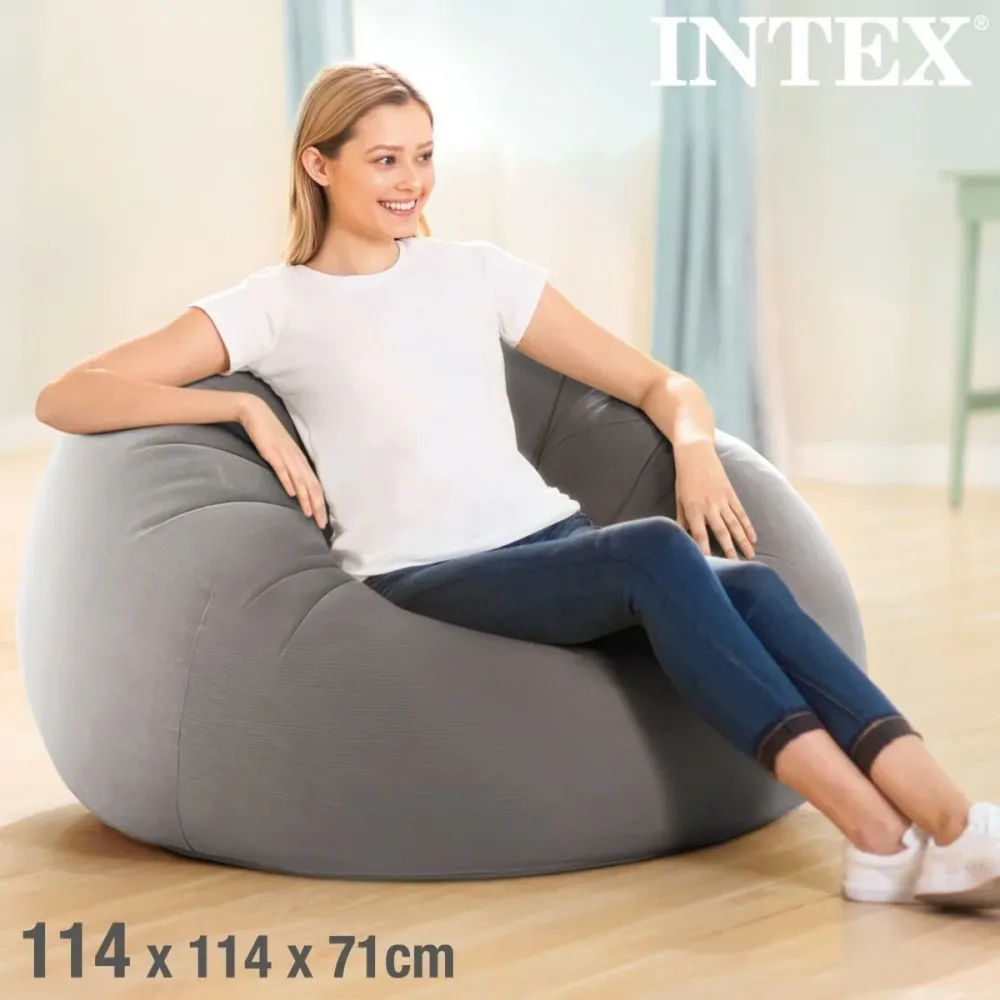 Poltrona Gonfiabile Intex Grigio 107 x 69 x 104 cm (6 Unità)