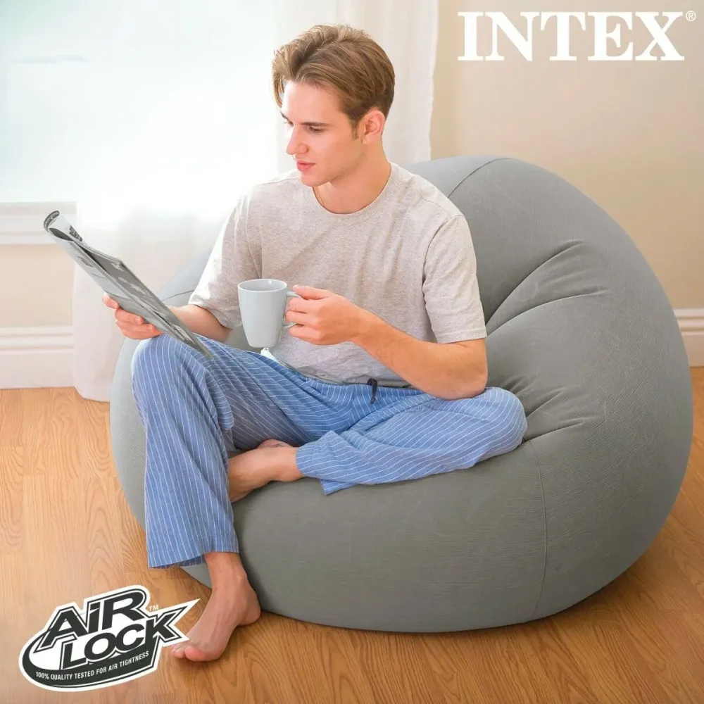Poltrona Gonfiabile Intex Grigio 107 x 69 x 104 cm (6 Unità)
