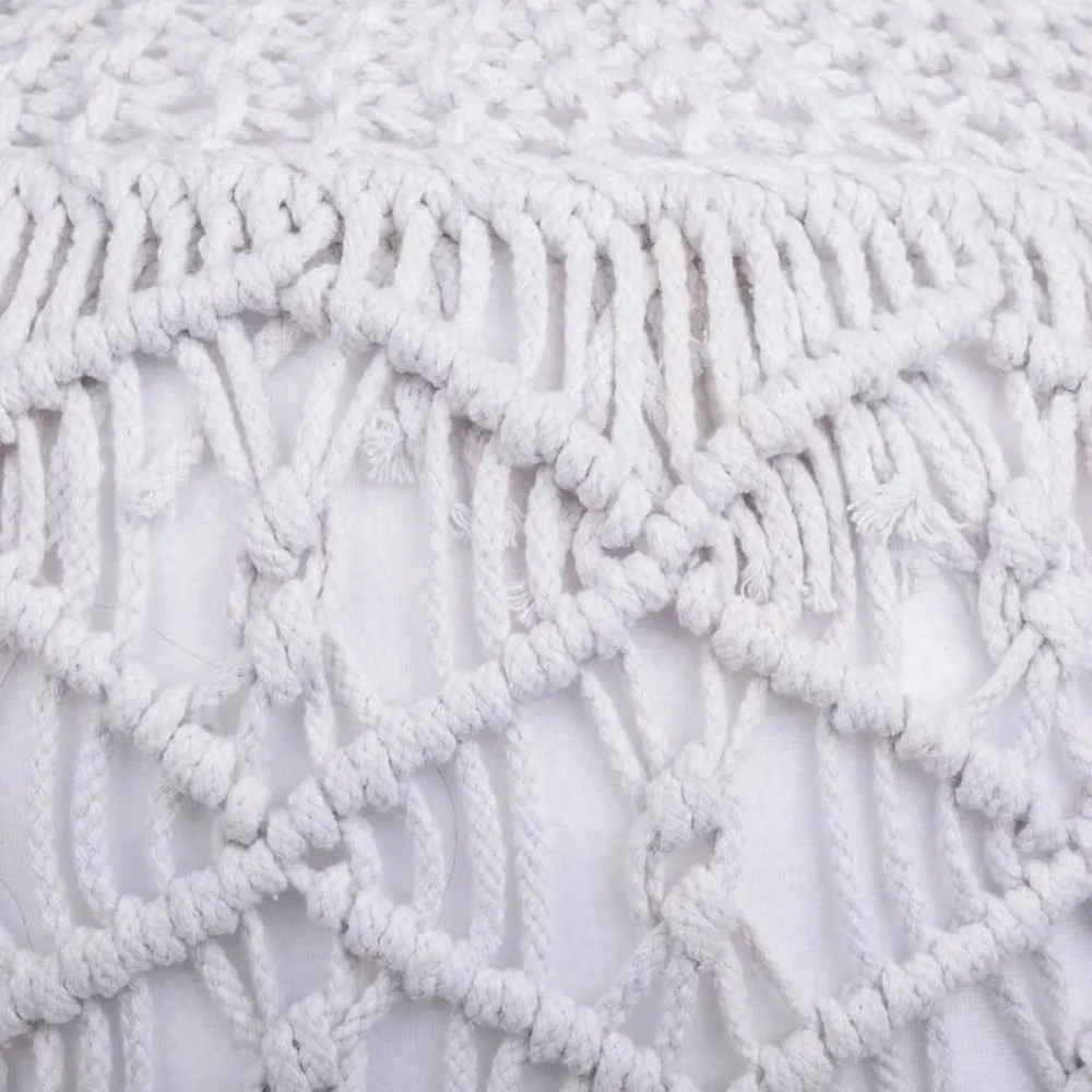 Puff Alexandra House Living Bianco polistirene 45 x 40 x 45 cm