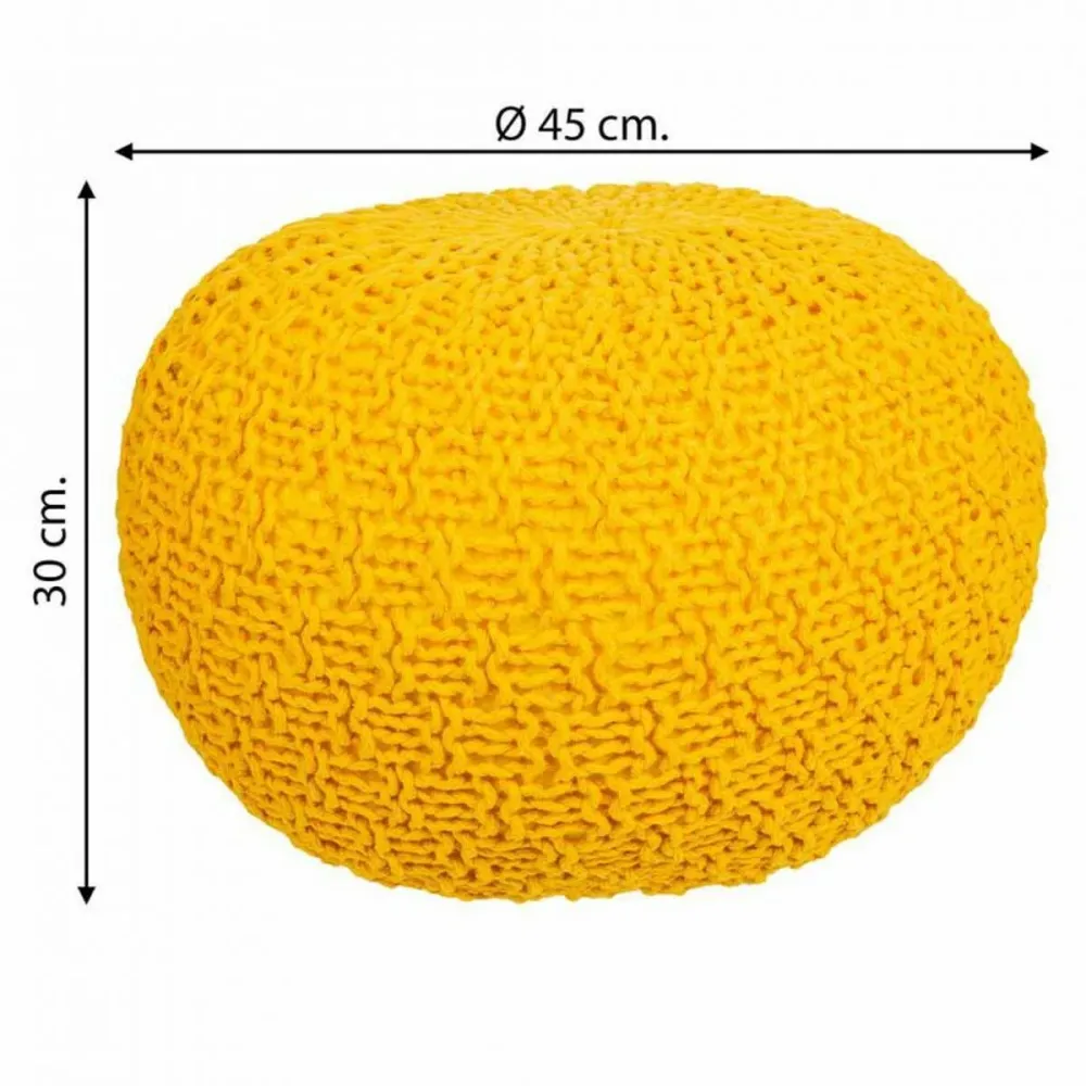 Puff Alexandra House Living Giallo polistirene 45 x 30 x 45 cm