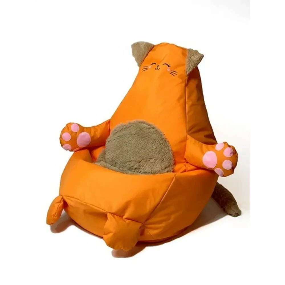 Puff GO GIFT Arancio Oxford Gatto 130 x 90 cm