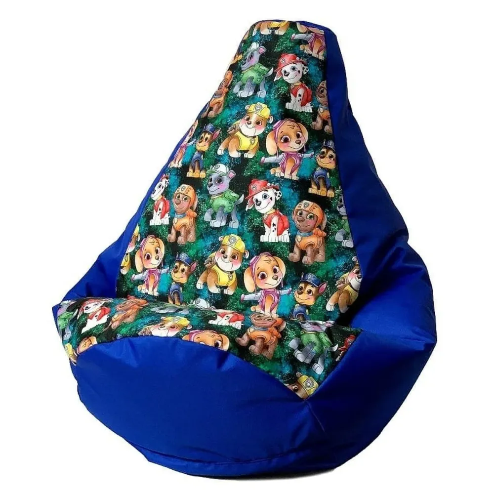 Puff GO GIFT Azzurro Oxford tejido antidesgarros PAW Patrol - La squadra dei cuccioli 130 x 90 cm