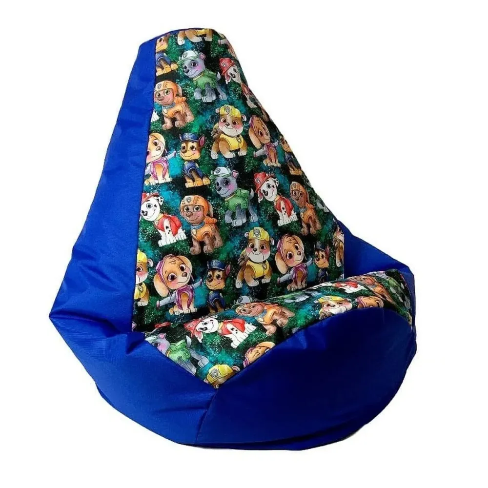 Puff GO GIFT Azzurro Oxford tejido antidesgarros PAW Patrol - La squadra dei cuccioli 130 x 90 cm