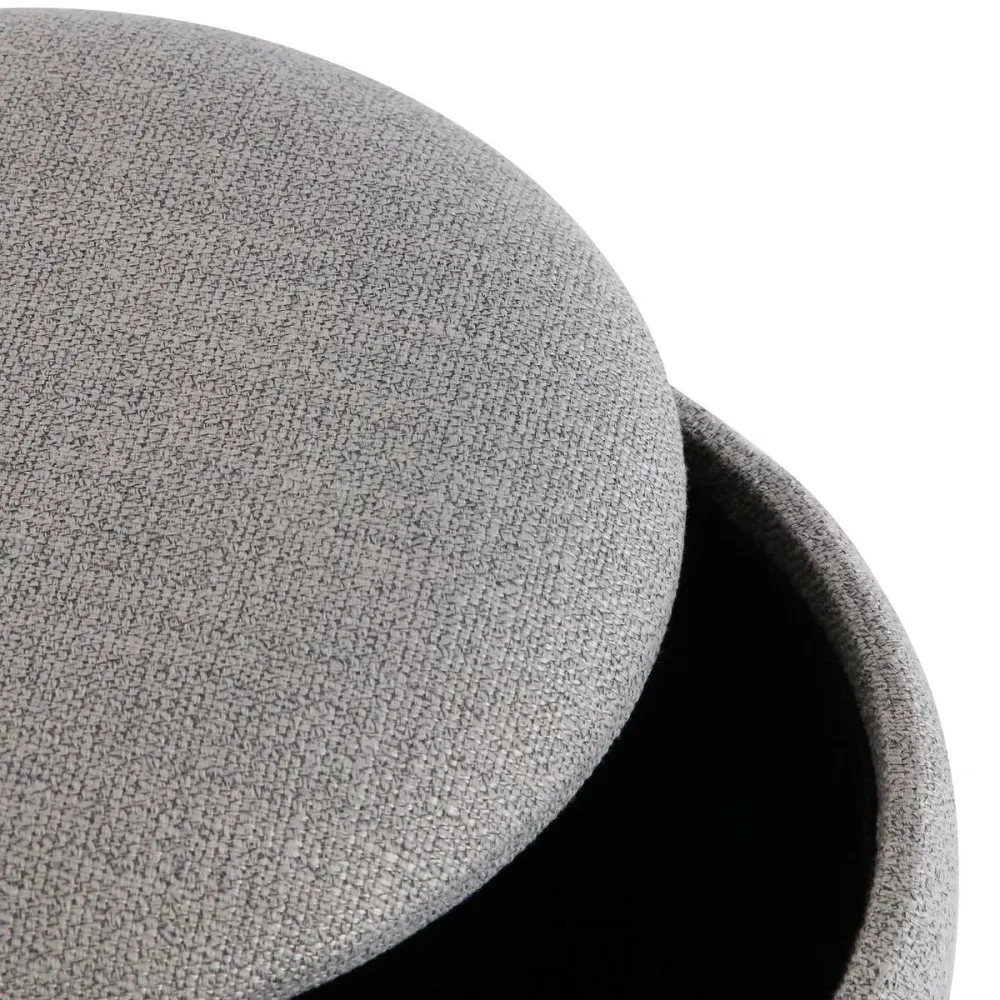 Puff Smontabile Versa Grigio Bambù Legno MDF 36 x 44 x 36 cm (2 Pezzi)