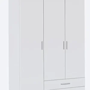 Rauch Möbel Rapido Armadio con 2 cassetti, 3 Ante, Pacchetto di Accessori Basic 3 Ripiani, 1 Asta Appendiabiti, Legno inge...