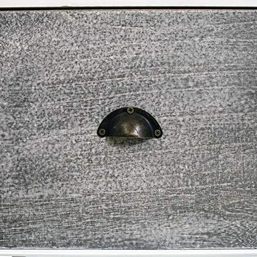 Rebecca Mobili Cassettiera 4 Cassetti, Mobiletto Bagno, Legno Bianco, Vintage Retro, Camera Cucina - Misure: 49 x 55 x 26...