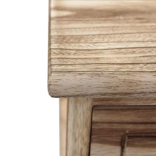 Rebecca Mobili Cassettiera Mobiletto Bagno 1 Cassetto 3 Ceste Legno Vimini Marrone Chiaro Country Bagno Cucina Arredamento...