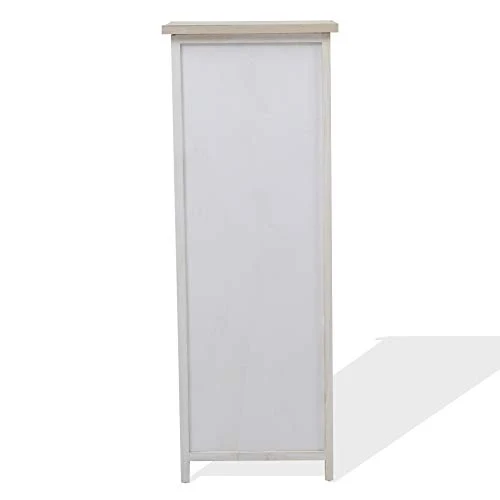 Rebecca Mobili Comodino 2 cassetti 1 anta, mobiletto montato, marrone chiaro, camera soggiorno bagno - Misure: 86 x 32 x 2...