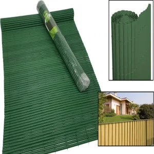 Recinzione Giardino Frangivista Per Balcone Canniccio Pvc Verde Esterno 1x3 Mt
