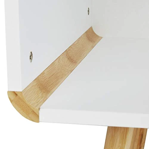 Relaxdays 10020980 Credenza con Angoli Arrotondati 2 Cassetti Mobile Lungo Basso per TV con Gambe HxLxP: 48 x 120 x 40 cm...