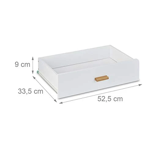 Relaxdays 10020980 Credenza con Angoli Arrotondati 2 Cassetti Mobile Lungo Basso per TV con Gambe HxLxP: 48 x 120 x 40 cm...