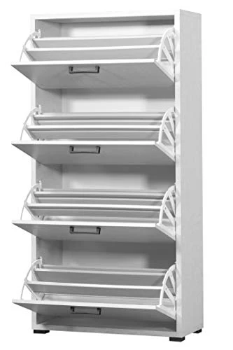 3280BCM Scarpiera Montata 4 Ante ribalta Doppie Spessore 25mm finitura bianco cemento 75,3 L x 151,8 H x 33 P Robuschi
