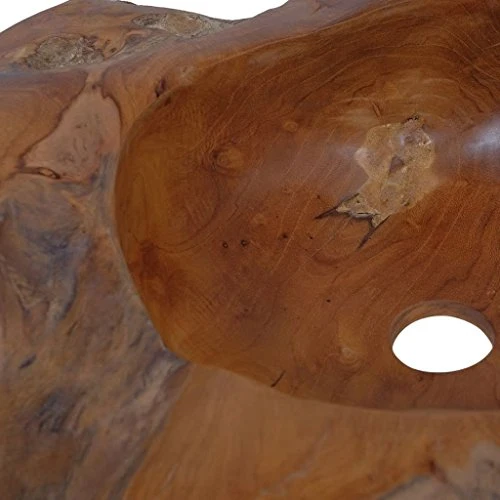Roderick Irving - Lavabo da bagno teak massiccio, 45 cm, dimensioni ca. 45 x 12-15 cm (diametro x altezza).