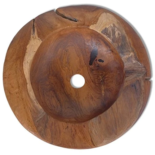 Roderick Irving - Lavabo da bagno teak massiccio, 45 cm, dimensioni ca. 45 x 12-15 cm (diametro x altezza).
