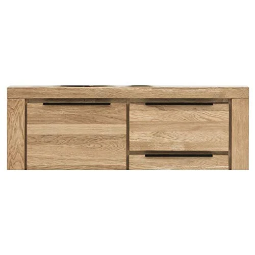 Roominado - Comò Greta, credenza, 1 anta/3 SK, rovere massiccio oliato, confezione originale