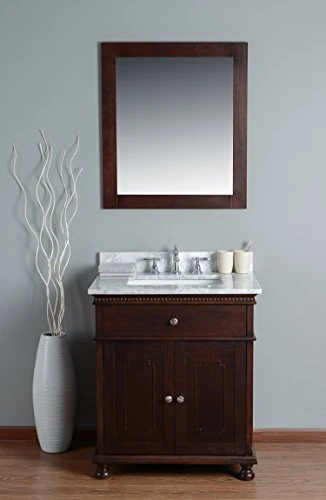 RUBEZA 750mm Didim Bagno Vanity, Bianco Marmo Italiano Carrara Top
