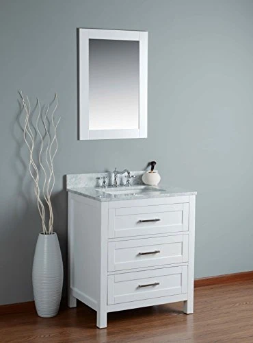 RUBEZA 750mm Harper Bagno Vanity, Bianco Marmo Italiano Carrara Top