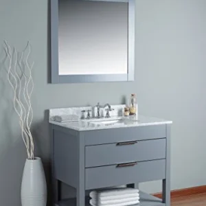 RUBEZA - Vanità da bagno Symyrna 900 mm, colore: Bianco