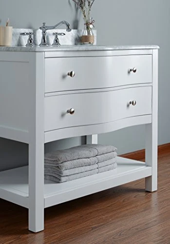 Rubeza - Vanità da bagno Tarsus 900 mm, marmo italiano bianco