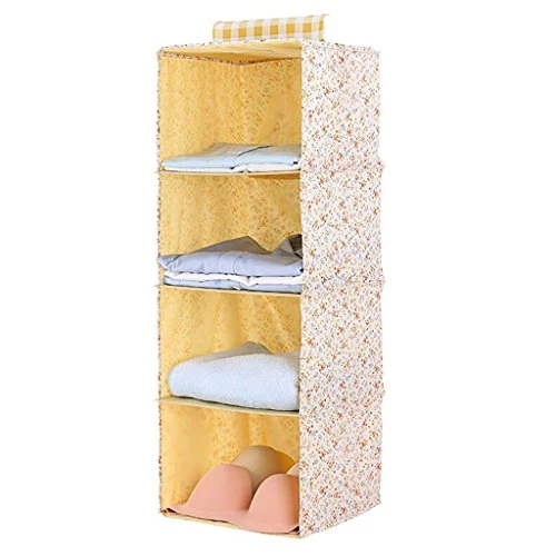 Xuan - Worth Another Giallo Floral Pattern Guardaroba Armadietto di Stoccaggio Hang Appendici Custodia Storage Armadio Lin...