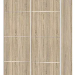 Salone-negozio-online KIT ARMADIO VERONA 2 ANTE 122X64X201H LAMINATO QUERCIA