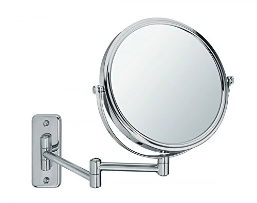 Sanwood BEA - Specchio da Trucco Parete, Satinato, Visione Normale su Un Lato e ingrandimento 5X sull'altro Sanwood by Nicol