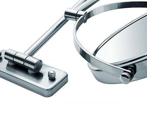 Sanwood BEA - Specchio da Trucco Parete, Satinato, Visione Normale su Un Lato e ingrandimento 5X sull'altro Sanwood by Nicol