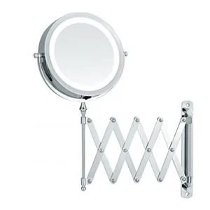 SANWOOD 6652400 Alicia - Specchio cosmetico con Illuminazione LED, ingrandimento 5X, da Parete, Funzionamento Batteria, Me...