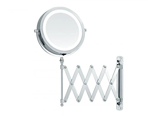 SANWOOD 6652400 Alicia - Specchio cosmetico con Illuminazione LED, ingrandimento 5X, da Parete, Funzionamento Batteria, Me...