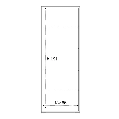 Sarmog Armadio Multiuso Alto Due Ante Cemento Bianco 71x41x h199 cm