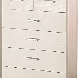 Sarmog Kit Mobile CASSETTIERA 6 POSTI H112 L70 P41 Cm Struttura Olmo Frontale Bianco 772k