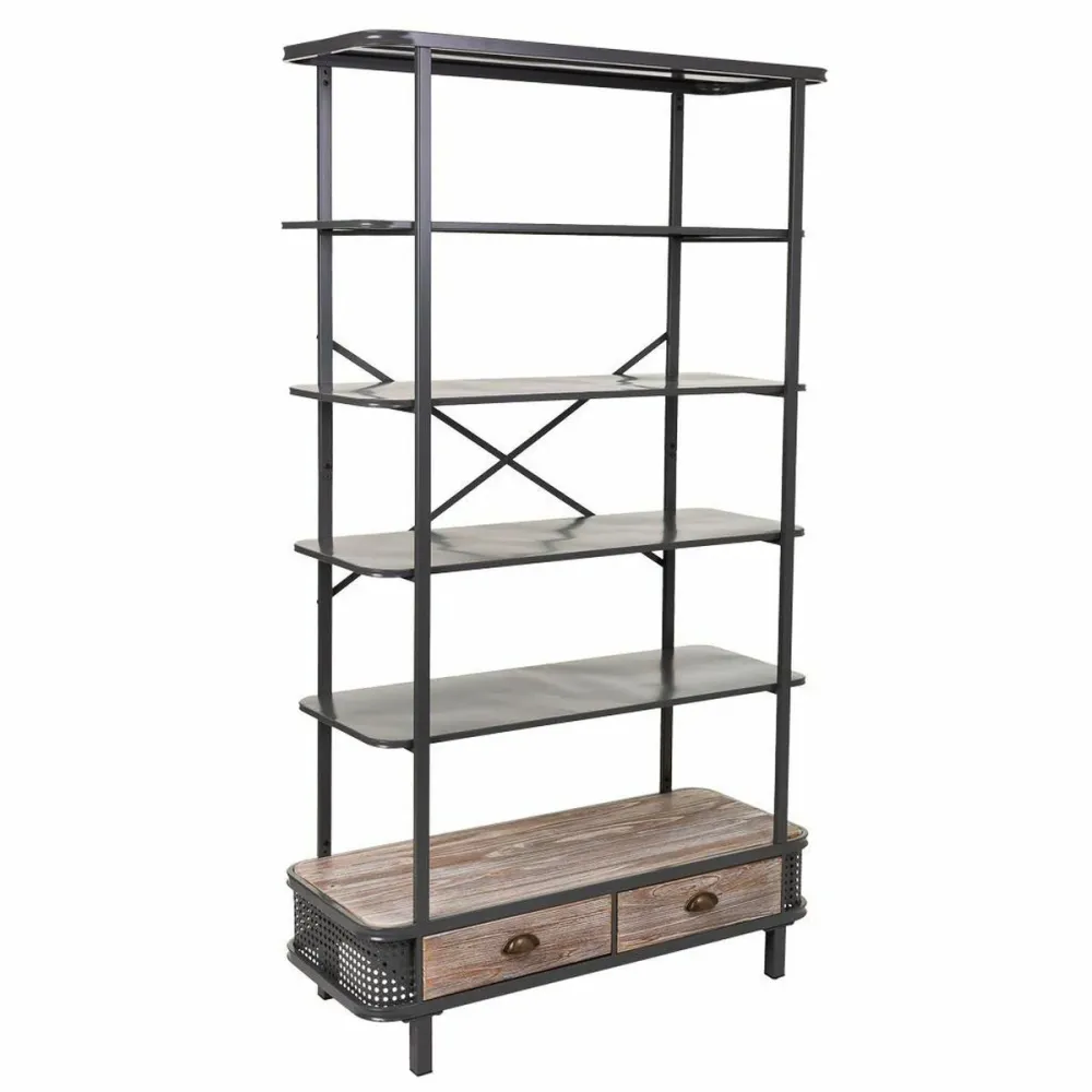 Scaffale Alexandra House Living Grigio Ferro Legno di abete 40 x 181 x 100 cm