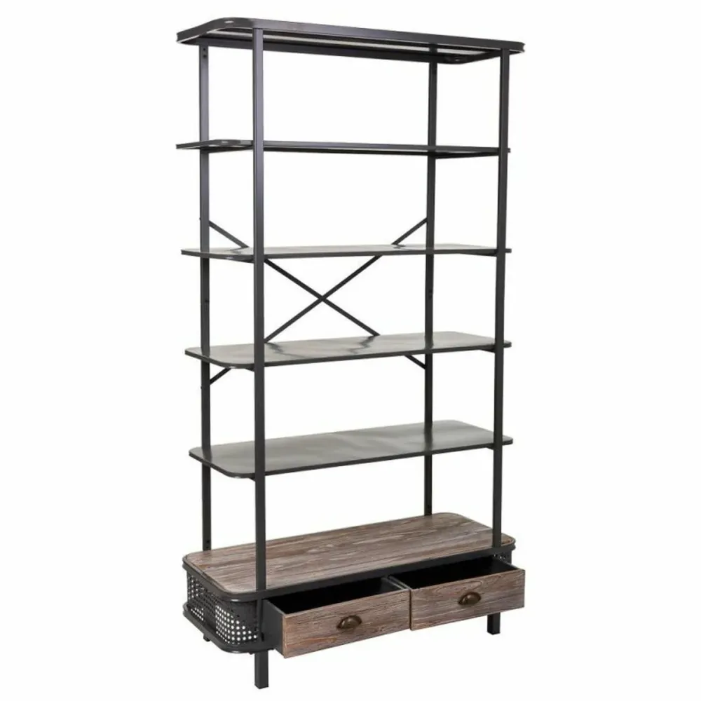 Scaffale Alexandra House Living Grigio Ferro Legno di abete 40 x 181 x 100 cm