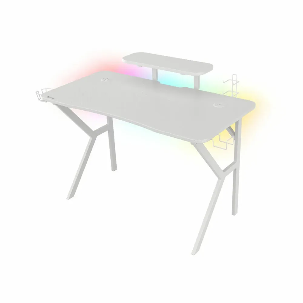 Scrivania Gaming Gaming Genesis Holm 320 RGB Bianco